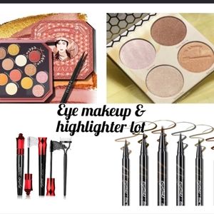 Eyeshadow, mascara, brow and highlighter lot